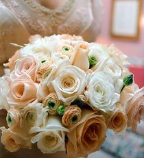 Bridal bouquet of rose and anemone №13